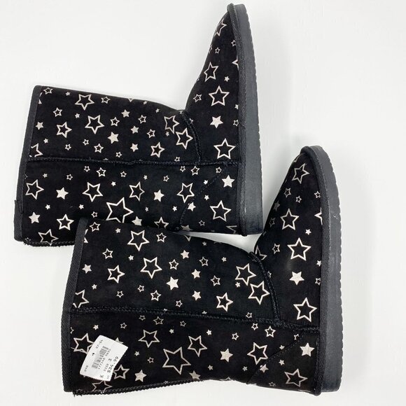 Airwalk EMMA Black Stars Junior Girls Winter Boots Size 3 - Picture 3 of 11